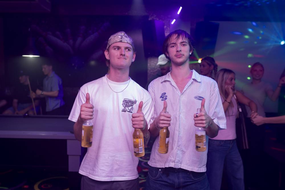 Lads on the dance floor