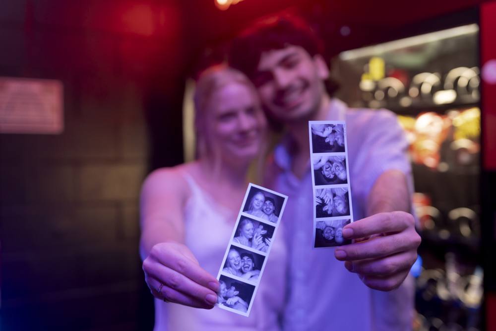 Photobooth strips from a night at Spinners