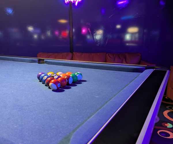 Pool balls racked on table at Spinners Maroochydore